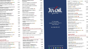 Juvenil Espresso Gastrobar menu