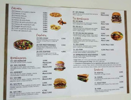 Sos Burgers menu