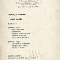 Meson La Posada menu