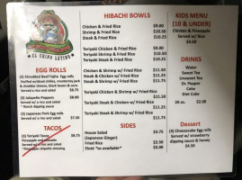 Señor Changs menu