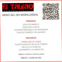 Tablao La Navata menu