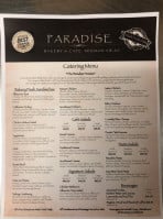 Paradise Bakery And Cafe menu
