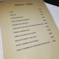 -balearri Getaria- Jatetxea menu