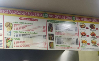 Kebab Rio menu