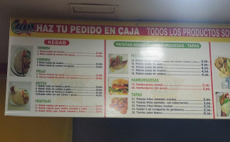 Kebab Rio menu