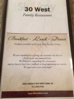 30 West Family menu