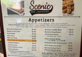 Scenic Bar Restaurant menu