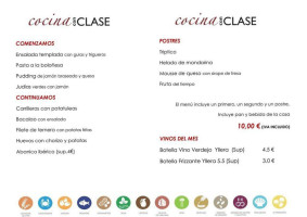 Espacio San Juan De La Cruz menu