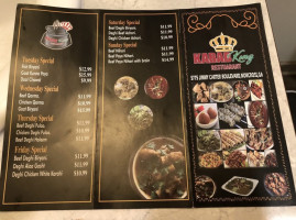 Kabab King menu