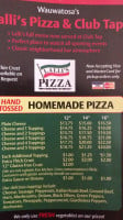 Lalli's Pizza menu