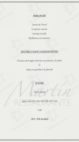 Martín menu