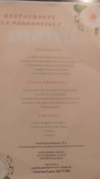 La Pardoncilla menu