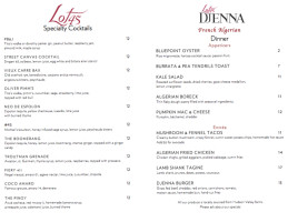 Lot45 menu