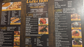 Lucki Thai menu