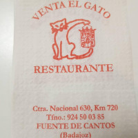 Venta El Gato menu