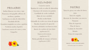 Restaurante La Yedra menu