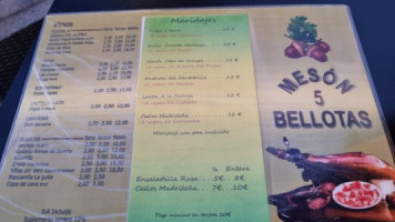 Meson 5 Bellotas menu