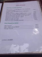Santa Maria menu