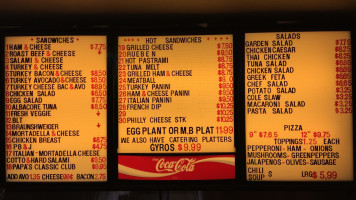 Papanani's Deli menu