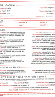 Nama Sushi Cedar Bluff menu
