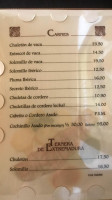 Asador Grimaldo menu