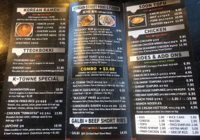 K Towne 88 menu