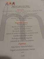 Hostal Marzo S.l menu