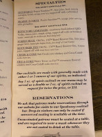 Quincy Street Distillery menu