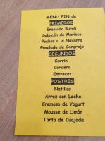 Bureli Cafeteria menu