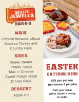 Willie Jewell's -b-q menu