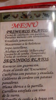 El Encuentro (la Alberca) menu
