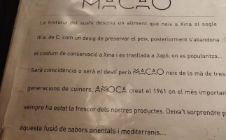 Macao menu