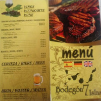 Bodegon 7 Islas menu