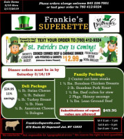 Frankie's Superette menu