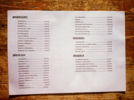 Chiringuito La Pinara menu