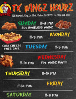 Tk Wingz Aka Thakoop menu