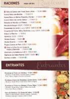 Cachivache La Cabrera menu