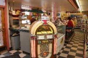 Lyon's Corner Drug Soda Fountain inside