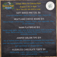 Dakota Point Brewing menu