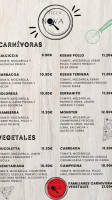 Pizzanova menu