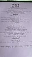 Renzo menu