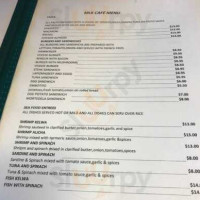 Mlk Cafe menu