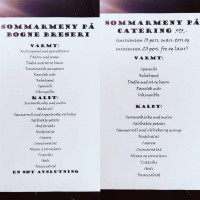 Bogne Breseri Catering menu
