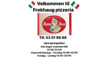 Frekhaug Pizzeria menu