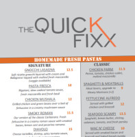 The Quick Fixx menu