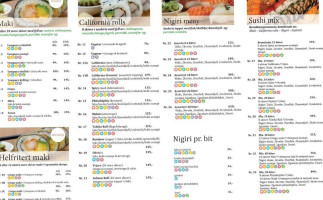 Yrjars Sushi Take Away menu