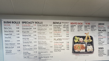 Roll It Sushi Teriyaki menu