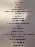 Braseria La Teja Oficial menu