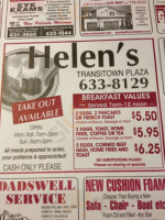 Helens Kitchen menu