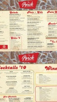The Porch menu